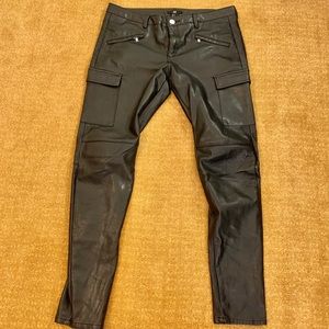 Faux leather black H&M pants